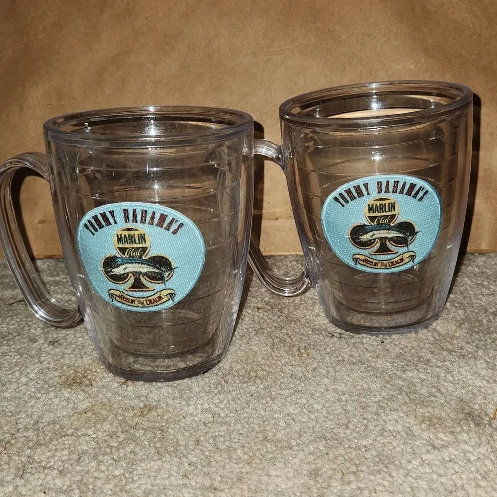 Tommy Bahama Marlin Club Plastic Cup Set of 2